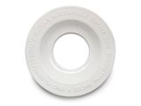 a picture of a white plate with a white rim