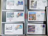 a lot of different stamps on the inside of a binder