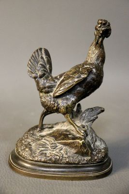 Jules MOIGNEZ (d’après). Poule de Houdan. Epreuve en bronze …