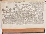 an old book with a map of a town on it