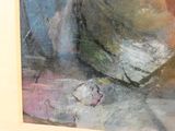 une photo d'un tableau représentant une femme et un chien