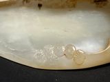 a picture of a piece of glass with a flower on it