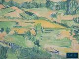 a picture of a painting of a landscape with trees