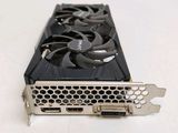 a close up of a video card on a white surface
