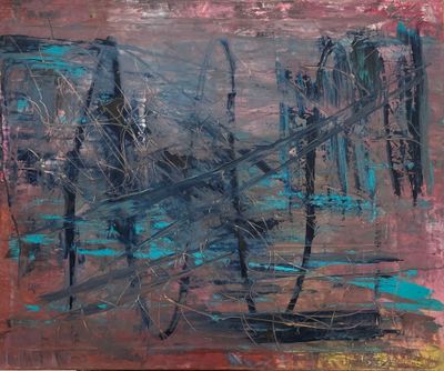 Laurent AUBERT (1963 -2018), attribué à Composition Huile su…