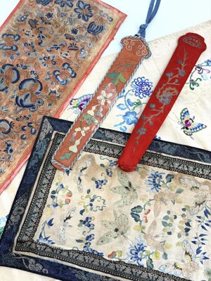 three different types of oriental rugs on a table