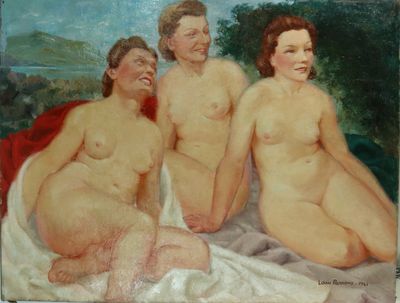 PARRENS Louis (1904-1993), La conversation, 1941, hst, sbd, …