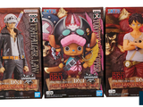 pirates figurines are displayed in a row on display