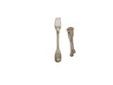 two forks and a spoon sitting next to each other