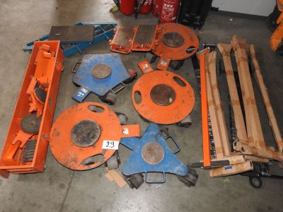 a lot of tools that are laying out on the floor