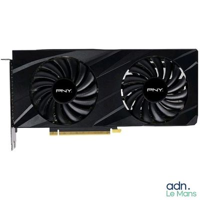 the graphics card has two fans on top of it