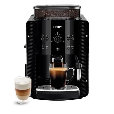 La machine à café Krups se trouve à côté d'une tasse de café