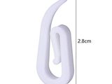 a close up of a white door handle on a white background