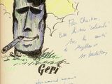 le dessin d'un homme avec une cigarette à la bouche