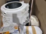 a box full of toilet paper and other items in it