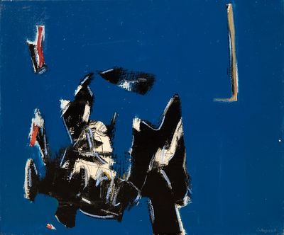 Claude Pougny (né en 1945) L'arbre 1972 Huile sur toile sign…