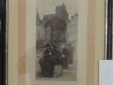une photo d'une photo représentant un homme et une femme assis sur un banc