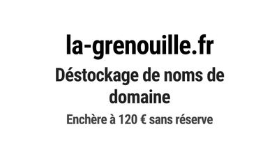 Nom de domaine la-grenouille.fr.