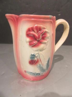 19.6 - PICHET EN BARBOTINE ART NOUVEAU - Ht 11.