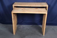 2 Tables gigognes en bois naturel