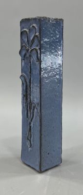 Travail moderne Vase quadrangulaire en céramique émaillée da…