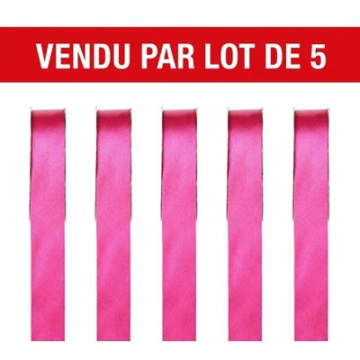 vendu par lot de 5 pieces of pink satin ribbon