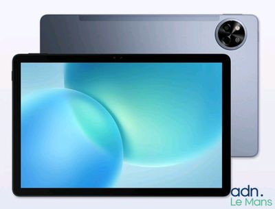 the tablet is next to a smaller tablet with a camera on it