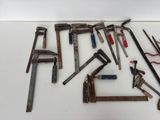 a lot of tools that are laying out on the table