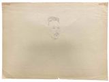 un morceau de papier sur lequel est dessiné le visage d'un homme