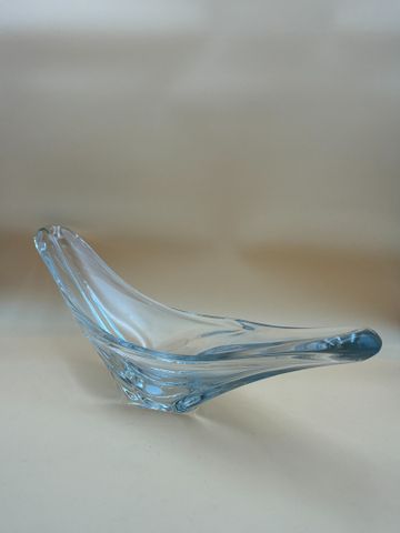 DAUM France. Importante coupe centre de table en cristal. L 73