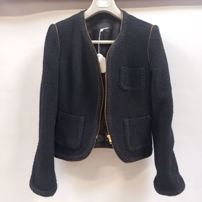 LBK - VESTE noire en laine noire.