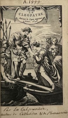 un vieux livre sur lequel figure le dessin d'un homme dans un bateau