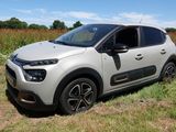 une petite voiture garée dans l'herbe
