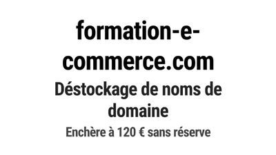 Nom de domaine formation-e-commerce.