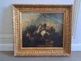 une image d'un tableau représentant un homme sur un cheval