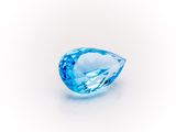 a blue topazte gems on a white background
