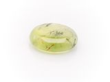 a green quartz stone with a white background