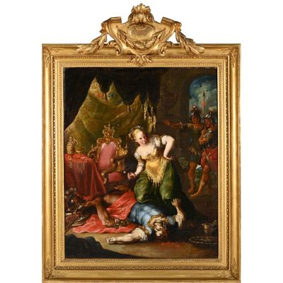 une image représentant un tableau où l'on voit une femme et un homme sur un lit