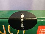 a green box with a black label on it