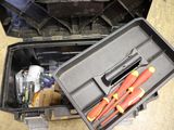 a tool case with tools in it on the floor