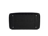 black croce leather wallet with metal studs