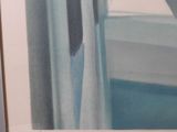 a picture of a painting of a cat sitting on a window sill