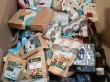 a cardboard box filled with many different types of items