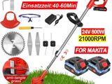 electric grass trimmer with 2 blades and 2 batteries