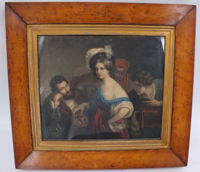 une image représentant un tableau où l'on voit une femme et un homme dans une pièce