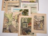 a lot of pictures on the wall of a room