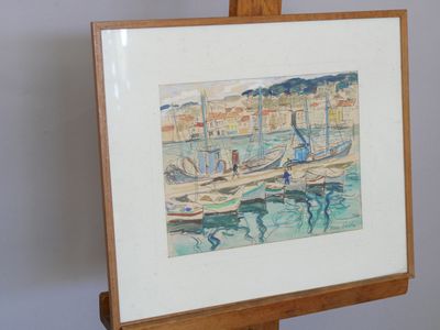 a picture of a picture of a painting on a easel