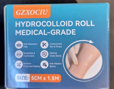 a box of hydrocolluloid oil for medical grade