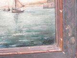 a picture of a painting of a sailboat in the water