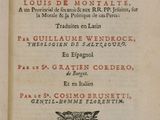 an old book with a black and red title on it